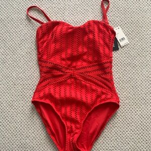 Kenneth Cole Red One Piece Swimsuit